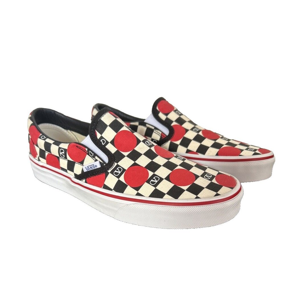 Vans x Valentino Garavani Collab Canvas Sneaker Big Dots Sz Women 9/Men 7.5 New